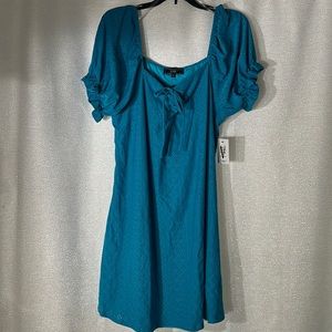 Teal plus dress